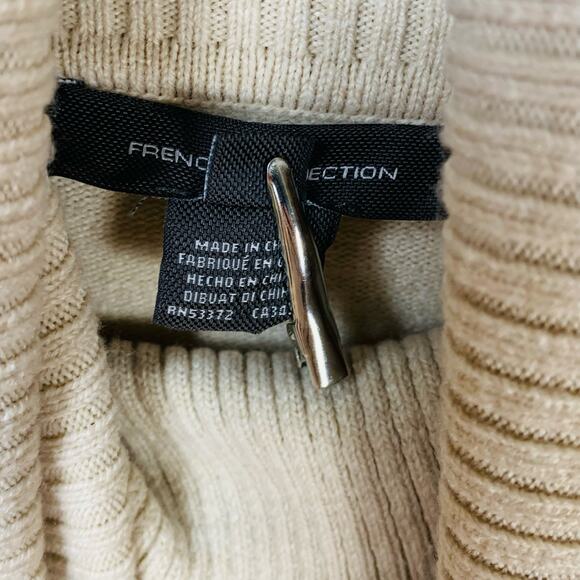 French Connection Oatmeal Cowl Neck Tunic Oversized Sweater NWT Size M - Picture 6 of 9